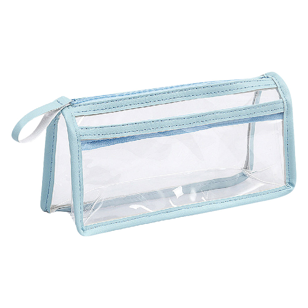 Sohindel Clear Pencil Pouch, Clear Pen Bag Pencil Case with Zipper, Compact Stationery Organizer, Transparent Makeup Bag for School Adult Girls Travel Office 